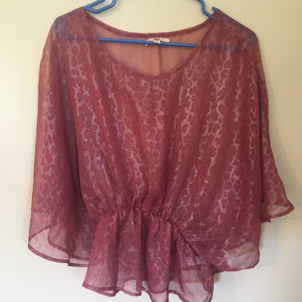 Sheer Leopard Print Blouse